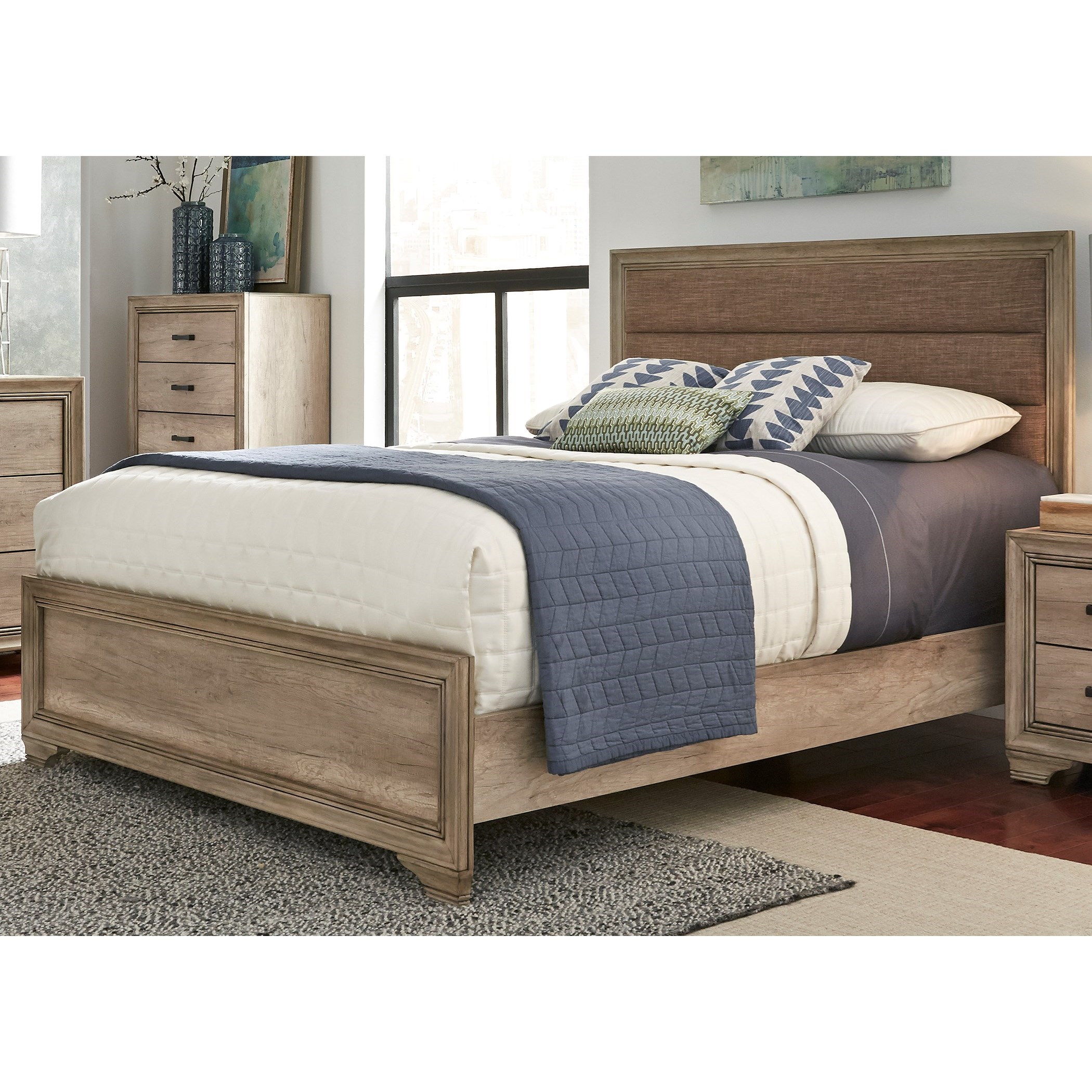 Liberty Furniture Sun Valley 439BRKUB King Upholstered Panel Bed